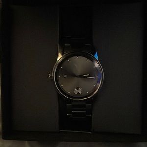 Gunmetal grey very good condition Movado watch.